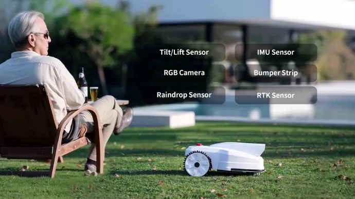 sensori multipli-senza rischi-robot taglia erba FV2000
